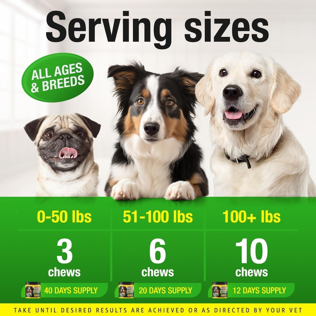Royal Joint Hemp & Omega Chews | Glucosamine Chondroitin MSM 120ct for Senior Dogs