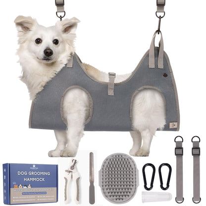 Royal Groom Hammock Kit | Hanging Dog Grooming Harness with Nail Clippers for Senior Dogs