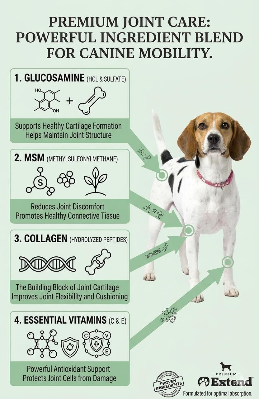 Royal Joint Powder | Glucosamine Chondroitin MSM & Collagen Joint Support for Senior Dogs