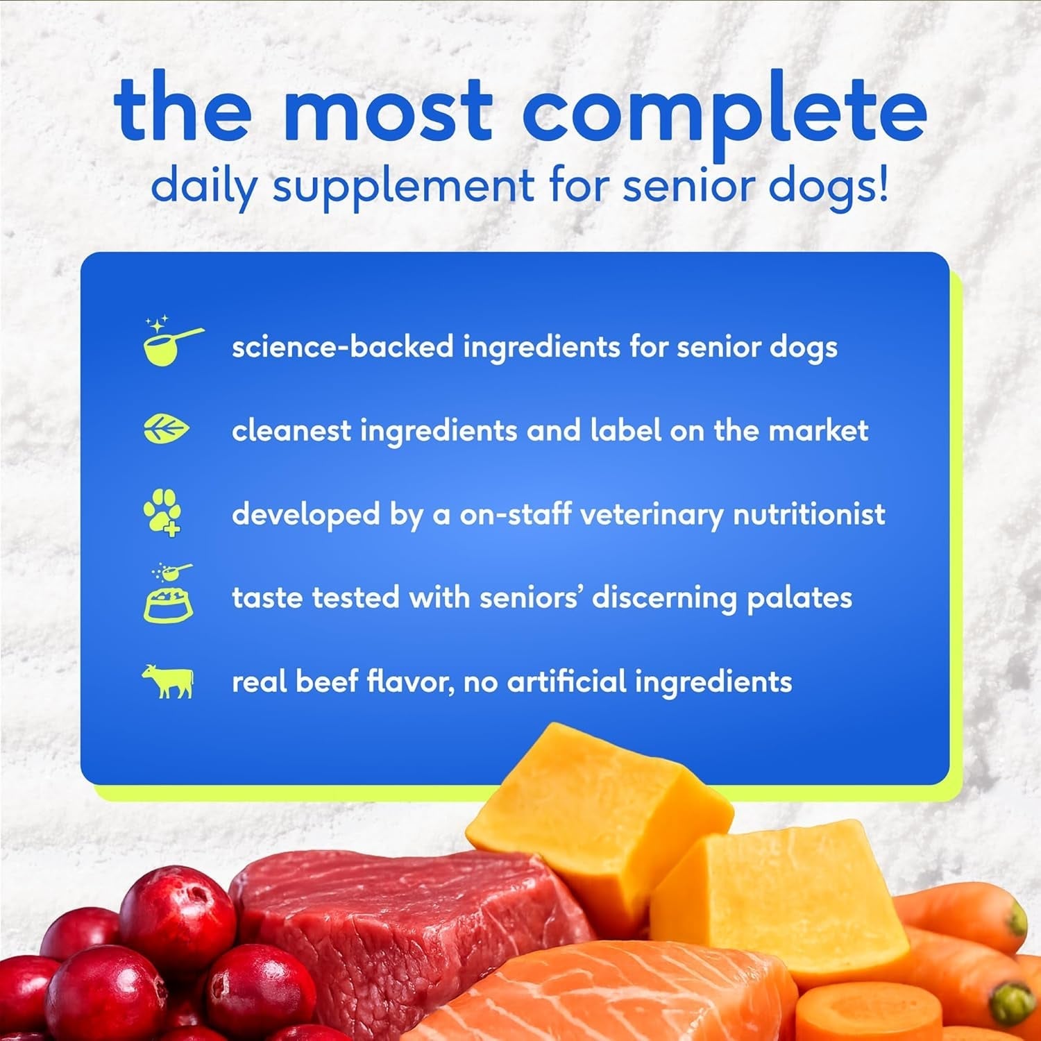Royal Daily Senior Multivitamin Powder | 12-in-1 Joint Brain Immune Support for Senior Dogs