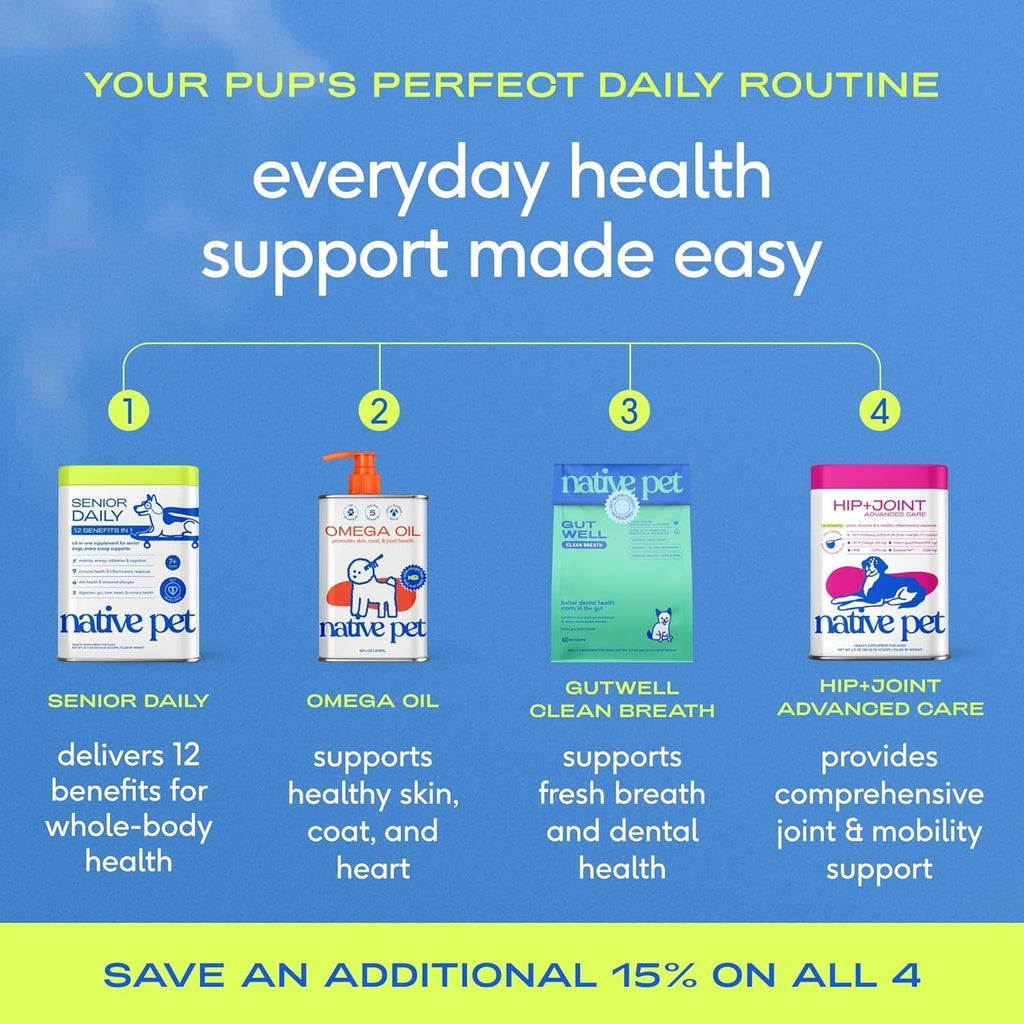 Royal Daily Senior Multivitamin Powder | 12-in-1 Joint Brain Immune Support for Senior Dogs