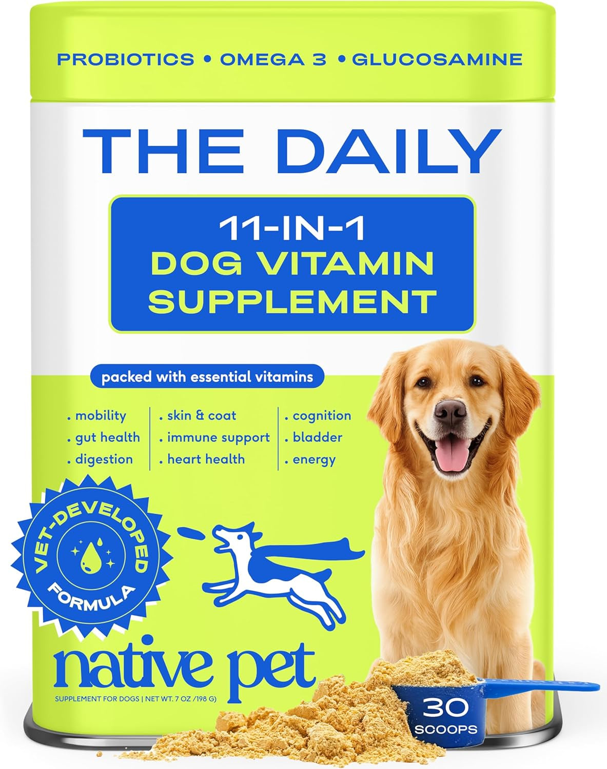 Royal Daily Senior Multivitamin Powder | 12-in-1 Joint Brain Immune Support for Senior Dogs