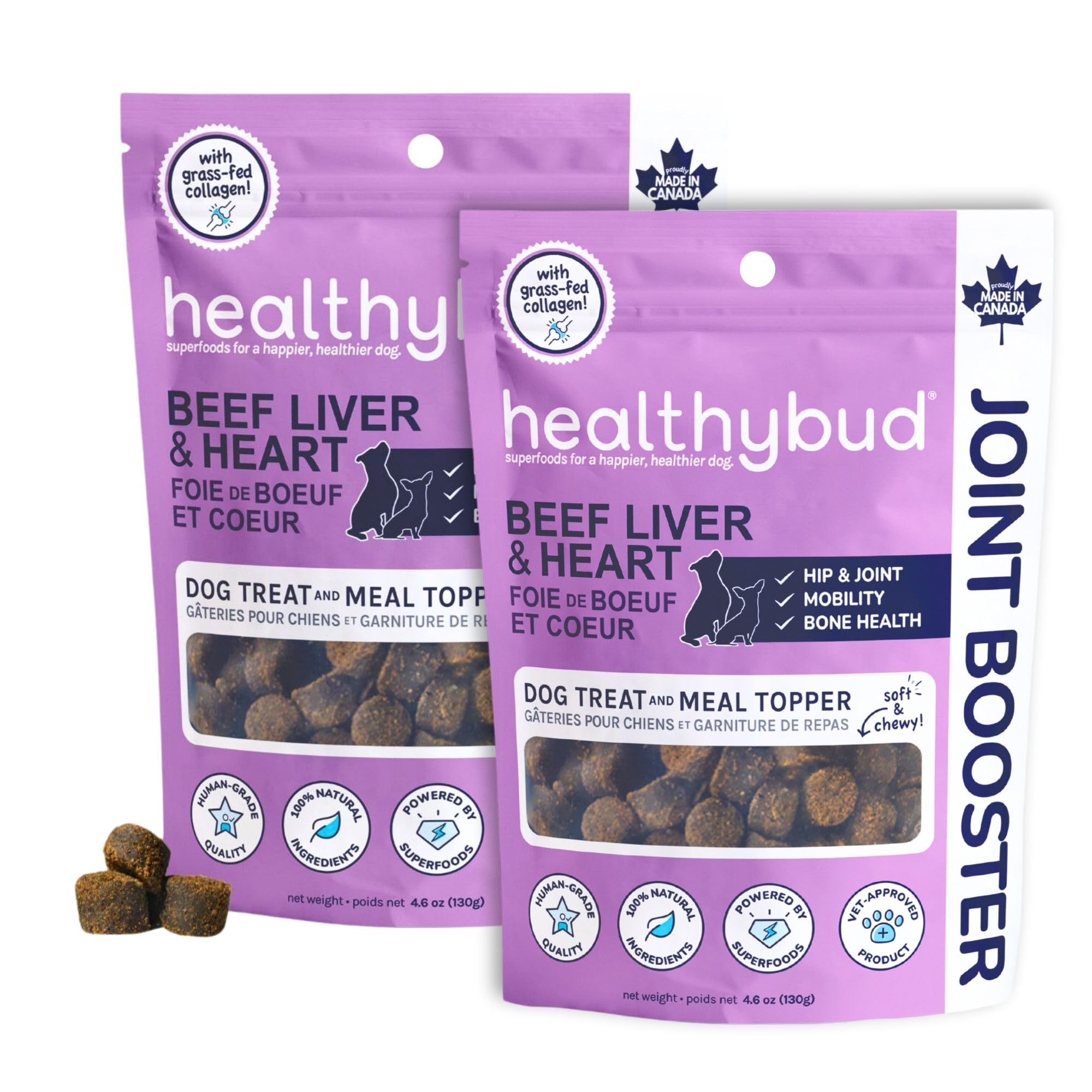 Royal Joint Hip & Joint Treat Bites | Glucosamine Beef Liver Soft Chews for Senior Dogs