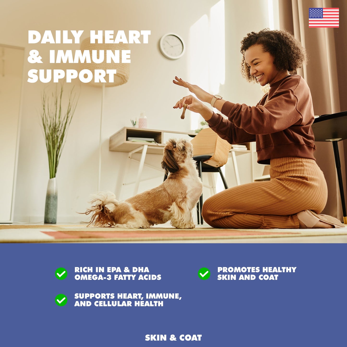 Royal Coat Omega-3 Capsules | 1000mg Skin Coat & Joint Support for Senior Dogs
