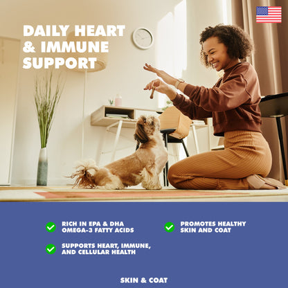 Royal Coat Omega-3 Capsules | 1000mg Skin Coat & Joint Support for Senior Dogs